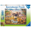 Puzzle Ravensburger - La Sabana Africana. 100 piezas