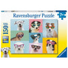 Puzzle Ravensburger - Perros con Gafas. 150 piezas