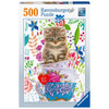 Puzzle Ravensburger - Gatito en Taza. 500 piezas