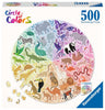 Puzzle Ravensburger Circular - Animales (Circle of Colors). 500 piezas