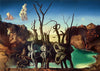 Puzzle Ravensburger - Dalí. Cisnes reflejando Elefantes. 1000 piezas-Puzzle-Ravensburger-Doctor Panush