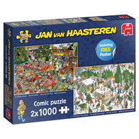 Puzzle Jumbo - Jan Van Haasteren - Christmas Gifts. 2x1000 piezas-Puzzle-Jumbo-Doctor Panush