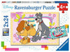 Puzzles Ravensburger - Cachorros favoritos de Disney. 2x24 piezas-Doctor Panush