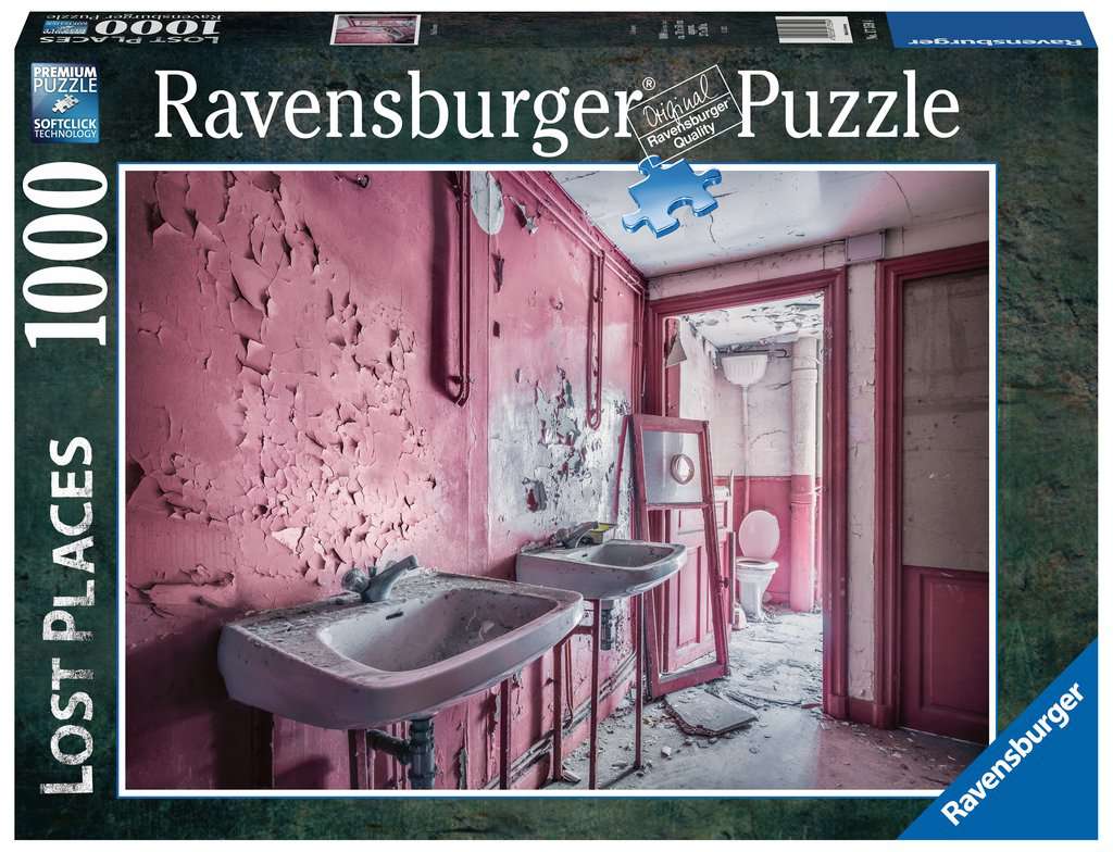 Puzzle Ravensburger - Lost Places. Baño rosa en ruinas. 1000 piezas-Puzzle-Ravensburger-Doctor Panush