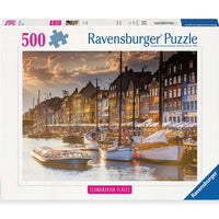 Puzzle Ravensburger - Puesta de sol en Copenhague. 500 piezas