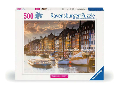 Puzzle Ravensburger - Puesta de sol en Copenhague. 500 piezas