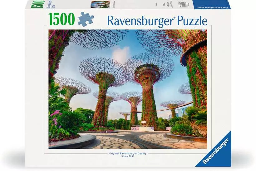 Puzzle Ravensburger - Jardín junto a la Bahía en Singapur. 1500 piezas