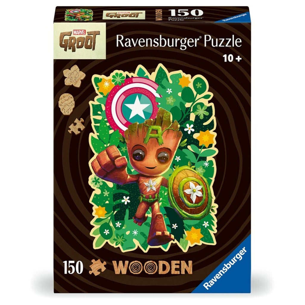Puzzle de madera Ravensburger - Marvel Groot. 150 Piezas