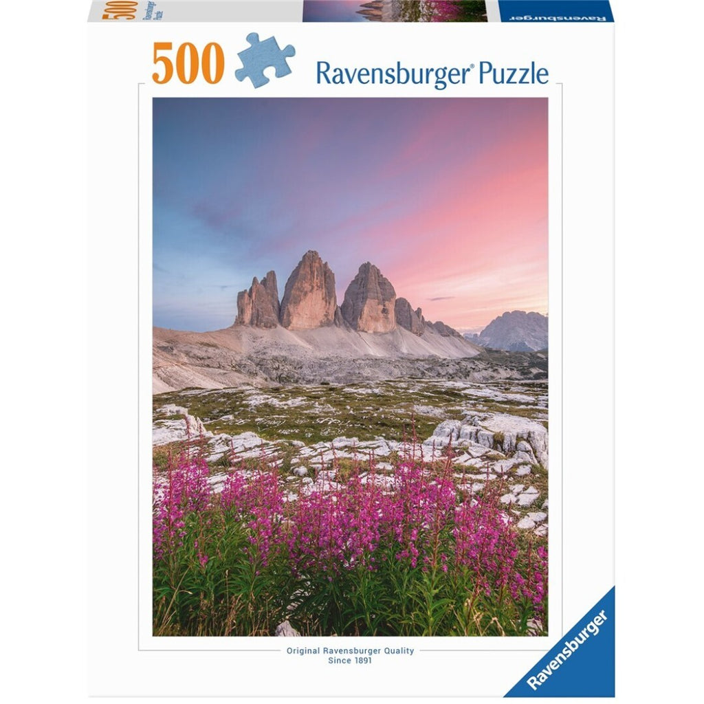 Puzzle Ravensburger - Los Tres Picos de Lavaredo. 500 piezas