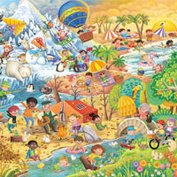 Puzzle Ravensburger - Cuatro Estaciones de Diversión. 100 piezas