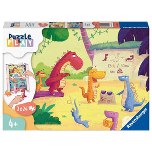 Puzzle & Play Dinosaurios. 2x24 piezas