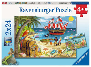 Puzzle Ravensburger - Piratas y Sirenas 2x24 piezas