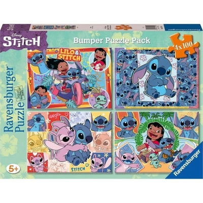 Puzzle Ravensburger - Stitch. 4x100 piezas