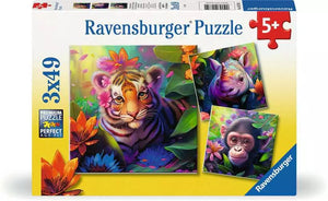 Puzzles Ravensburger - Jungle Babies. 3x49