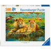 Puzzle Ravensburger Leones en la Sabana. 500 piezas