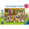 Puzzles Ravensburger - Tienda de Navidad. 2x12 piezas