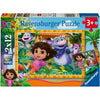 Puzzles Ravensburger - Dora. 2x12 piezas