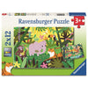 Puzzles Ravensburger - Amigos Animales. 2x12 piezas