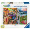 Puzzle Ravensburger - Perspectiva desde la Camper. 500 piezas XXL