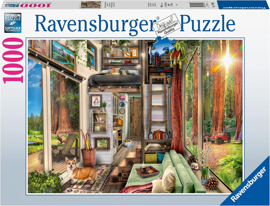 Puzzle Ravensburger - Casita entre Secuoya. 1000 piezas-Puzzle-Ravensburger-Doctor Panush