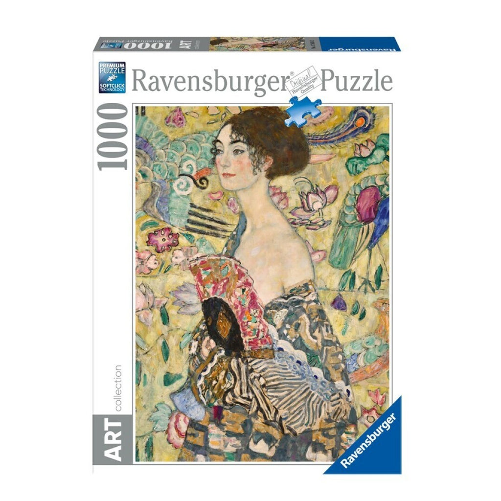 Puzzle Ravensburger - Klimt. Dama con abanico. 1000 piezas-Puzzle-Ravensburger-Doctor Panush