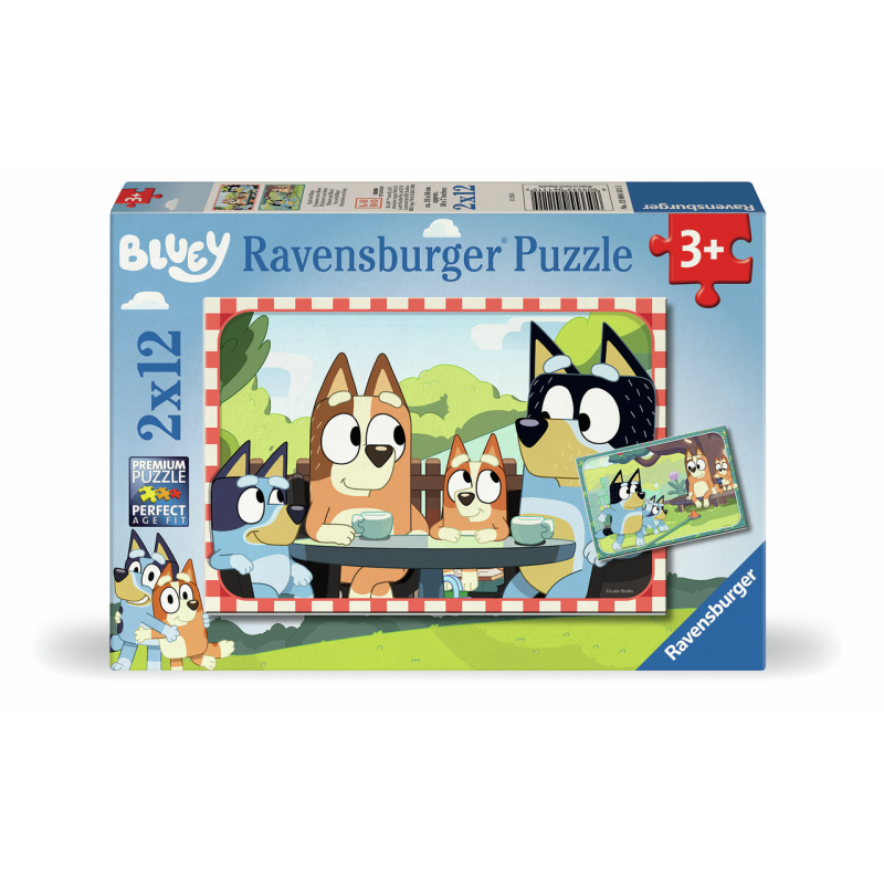 Puzzles Ravensburger - Bluey. 2x12 piezas