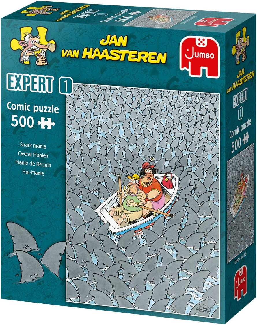Puzzle Jumbo - Jan Van Haasteren - Shark Mania. 500 piezas