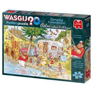 Puzzle Jumbo - Wasgij Retro Mystery 6. Camping Commotion! 1000 piezas-Puzzle-Jumbo-Doctor Panush