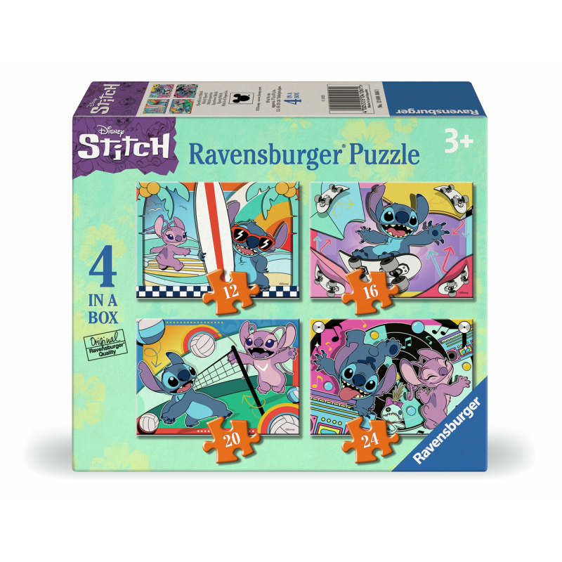 Puzzle Ravensburger - Disney Stitch. 4 en 1. 12-24 piezas