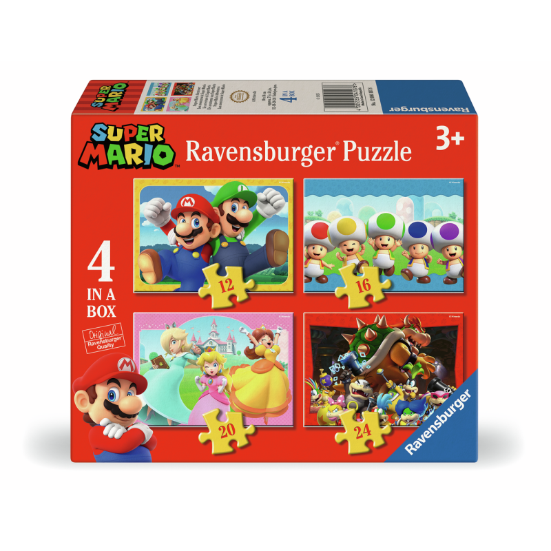 Puzzle Ravensburger - Super Mario. 4 en 1. 12-24 piezas