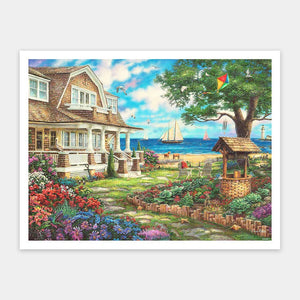 Puzzle Pintoo - Chuck Pinson - Sea Garden Cottage. 1200 piezas