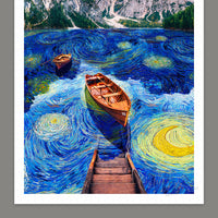 Puzzle Pintoo - Fantasy - Boat in the Starry Night. 1000 piezas-Puzzle-Pintoo-Doctor Panush