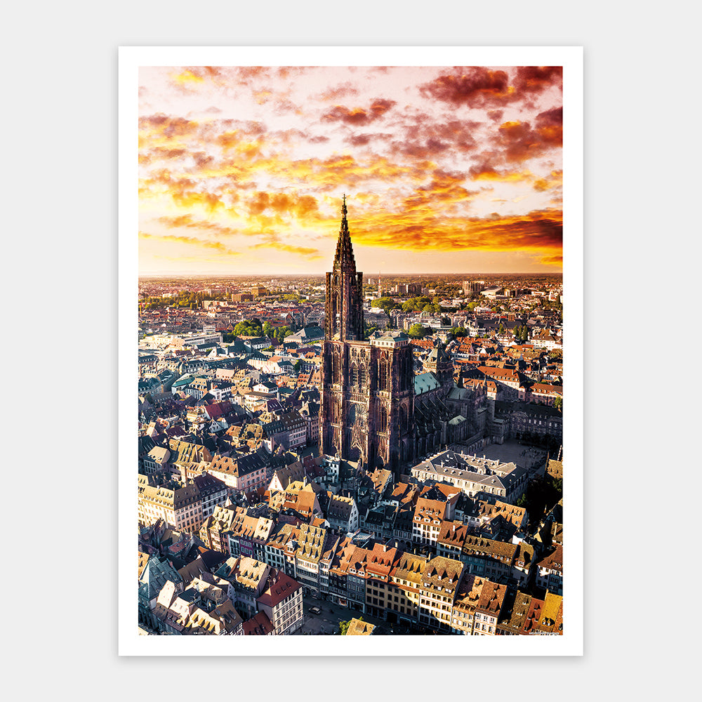 Puzzle Pintoo - HenryDo - Aerial Photography - Strabourg Cathedral, France. 1200 piezas