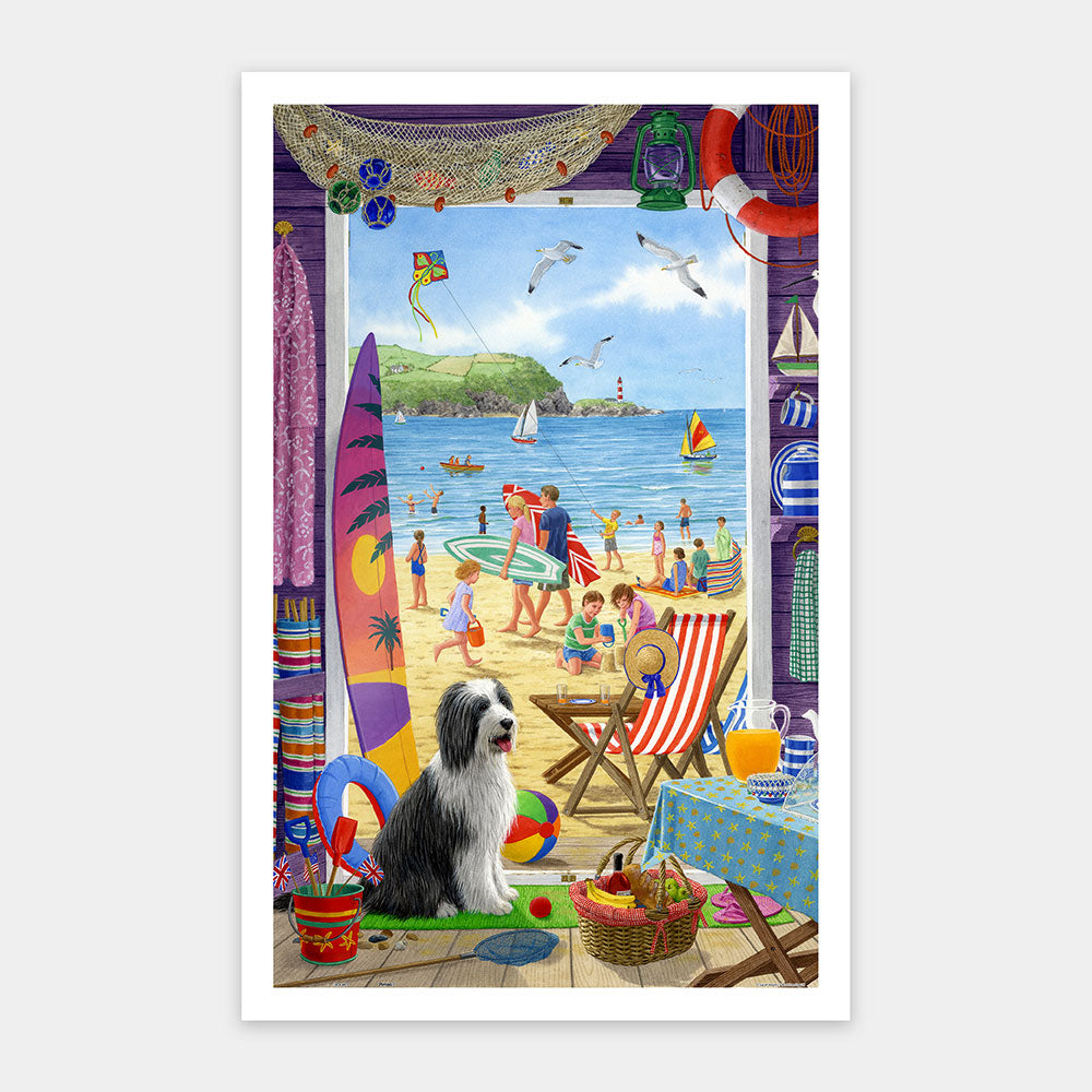 Puzzle PieceRelax - Sarah Adams - Summer Beach Hut Door. 1000 piezas-Puzzle-Pintoo-Doctor Panush