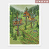 Puzzle Pintoo - Julia Vaihicheva - Forest Tree Houses. 1200 piezas