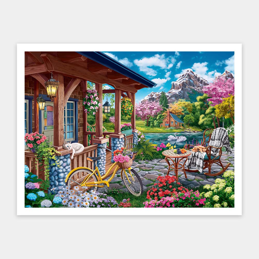 Puzzle PieceRelax - Image World - Colorful Lake House. 1200 piezas
