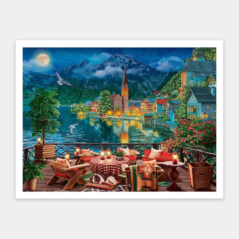 Puzzle PieceRelax - Image World - Evening by the Lake in Hallstatt . 1200 piezas