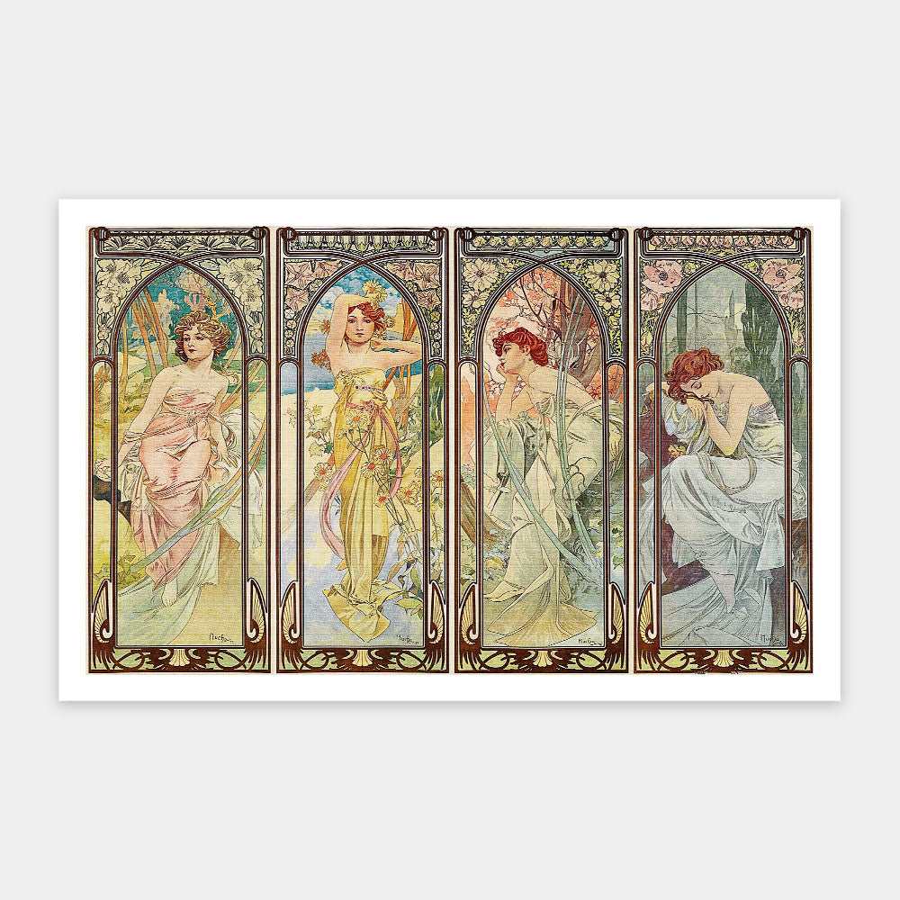 Puzzle PieceRelax - Alphonse Mucha - The Times of the Day. 1000 piezas-Puzzle-Pintoo-Doctor Panush