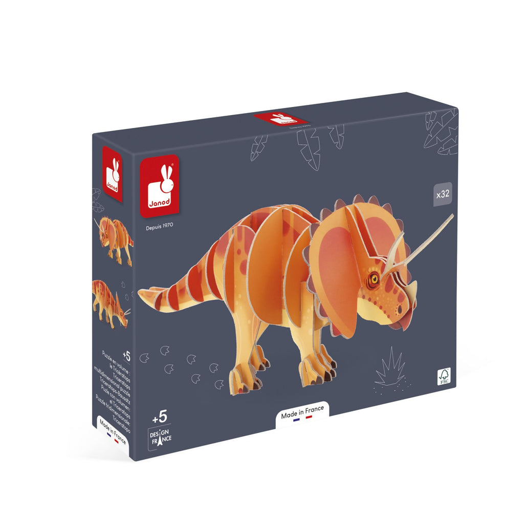 Puzzle Dino - Puzzle con Volumen: El Triceratops