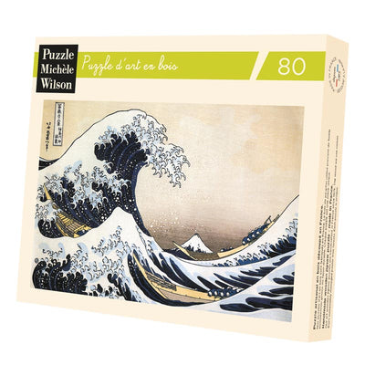 Puzzle de madera Michèle Wilson.La ola. HOKUSAI. 80 piezas