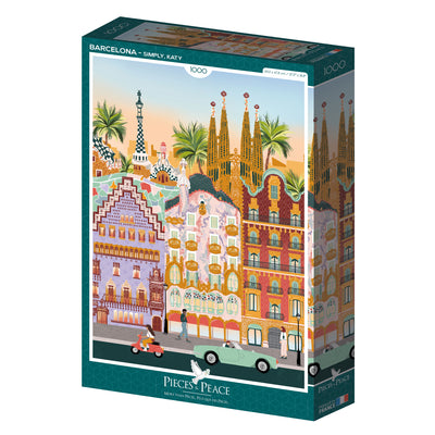 Puzzle Pieces & Peace - Barcelona. 1000 piezas-Puzzle-Pieces & Piece-Doctor Panush
