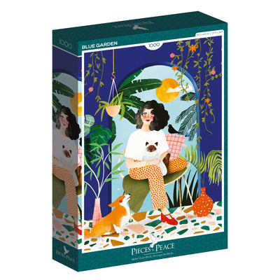 Puzzle Pieces & Peace - Blue Garden. 1000 piezas-Puzzle-Bluebird Puzzle-Doctor Panush