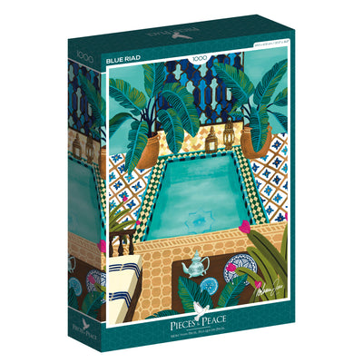 Puzzle Pieces & Peace - Blue Riad. 1000 piezas-Puzzle-Pieces & Piece-Doctor Panush