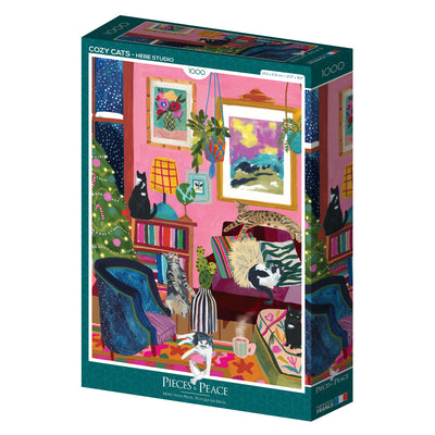 Puzzle Pieces & Peace - Cozy Cats. 1000 piezas-Puzzle-Pieces & Piece-Doctor Panush