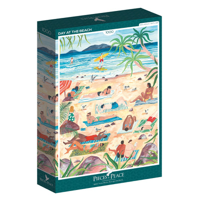 Puzzle Pieces & Peace - Day at the Beach. 1000 piezas-Puzzle-Pieces & Piece-Doctor Panush