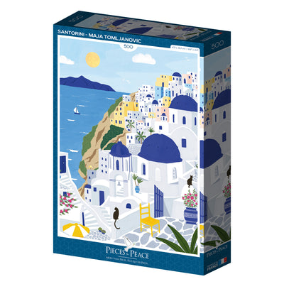 Puzzle Pieces & Peace - Santorini. 500 piezas