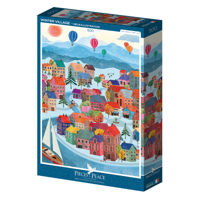 Puzzle Pieces & Peace - Winter Village. 500 piezas