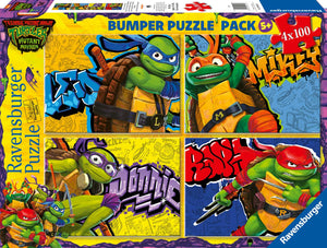 Puzzle Ravensburger - Tortugas Ninja. 4x100 piezas