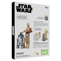 Metal Earth- C3PO y R2D2 Deluxe Set - Star Wars