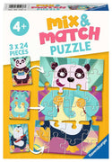 Puzzles Ravensburger Mix & Match. Animales Musicales. 3x24 piezas